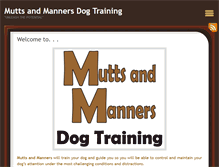 Tablet Screenshot of muttsandmanners.com